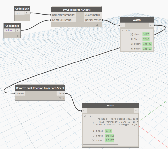 Remove First Revision from Each Sheet