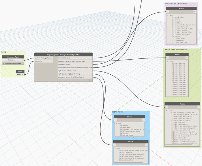 Report Dynamo Package Details by Folder
