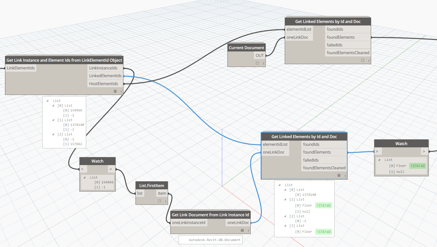 Get Linked Elements by Id and Doc – Dynamo Nodes