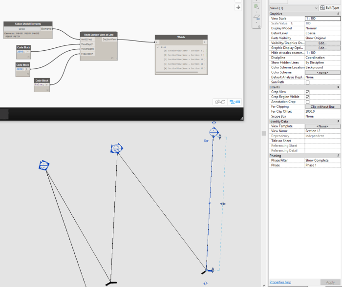 Revit Section View at Line – Dynamo Nodes